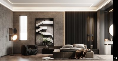 现代家居卧室3D模型下载